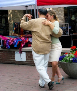 A couple dancing the tango